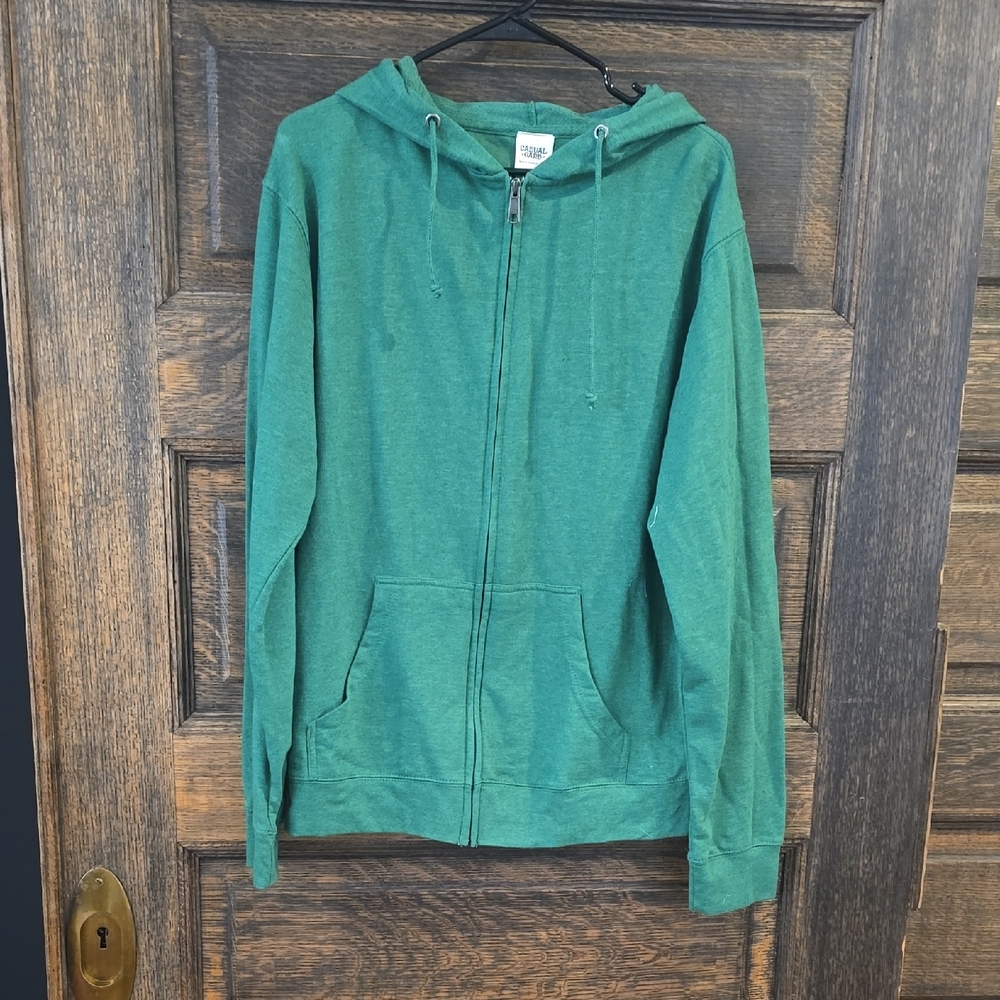 Green Zip-Up Hoodie